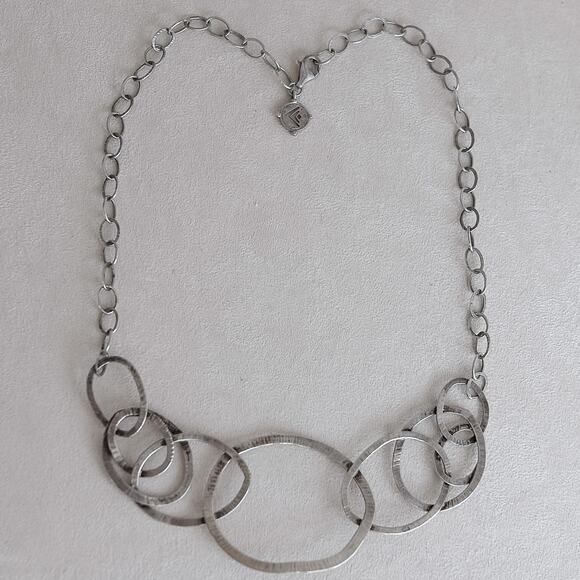 Silpada 'Pop the Bubbly' N2450 Bib Necklace Retired Sterling Silver 925 18" - Picture 1 of 8